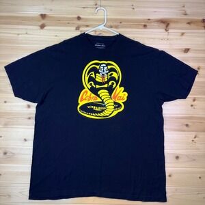 Bioworld Cobra Kai T-Shirt Mens XXL Black Cobra Kai Logo Graphic Karate Kid Tee